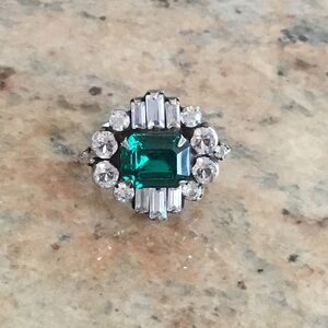 Dannijo Green Crystal Cocktail Ring